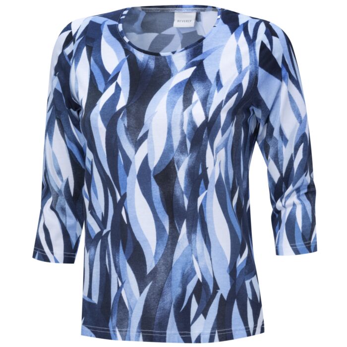Shirt mit Allover-Print und 3/4 Ärmeln