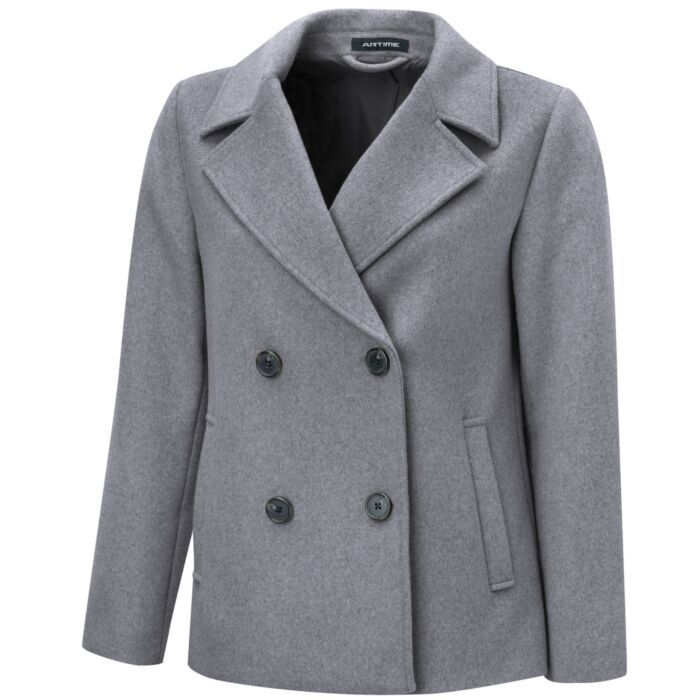 Wasserabweisende Cabanjacke mit Seitentaschen grau meliert