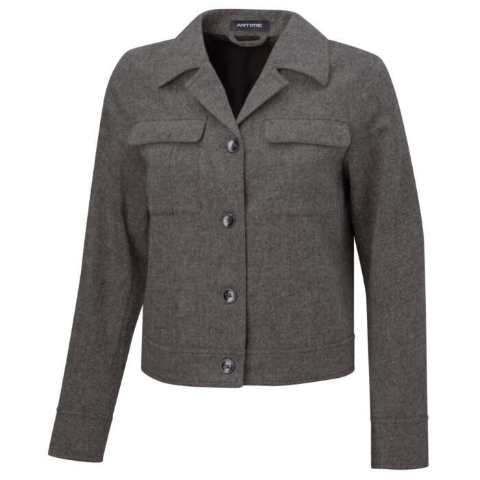 Damen Kurzjacke in Salz und Pfeffer Optik