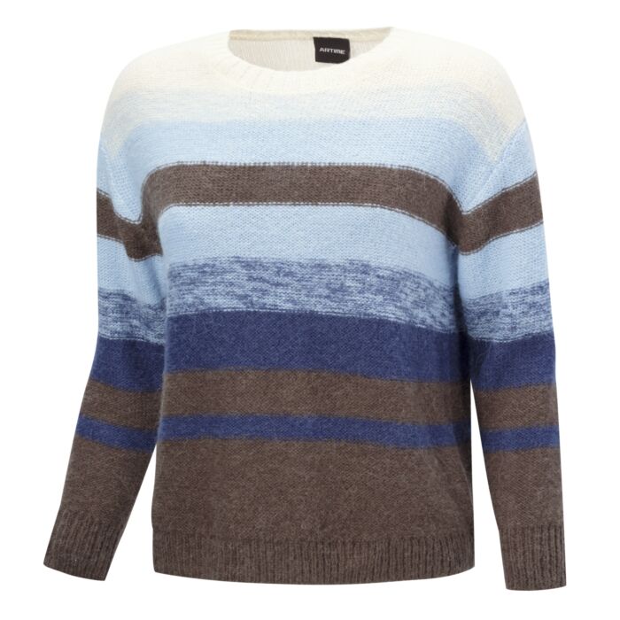 Gestreifter Pullover mit Farbverlauf