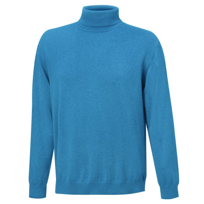 Uni Rollkragenpullover aus Baumwolle
