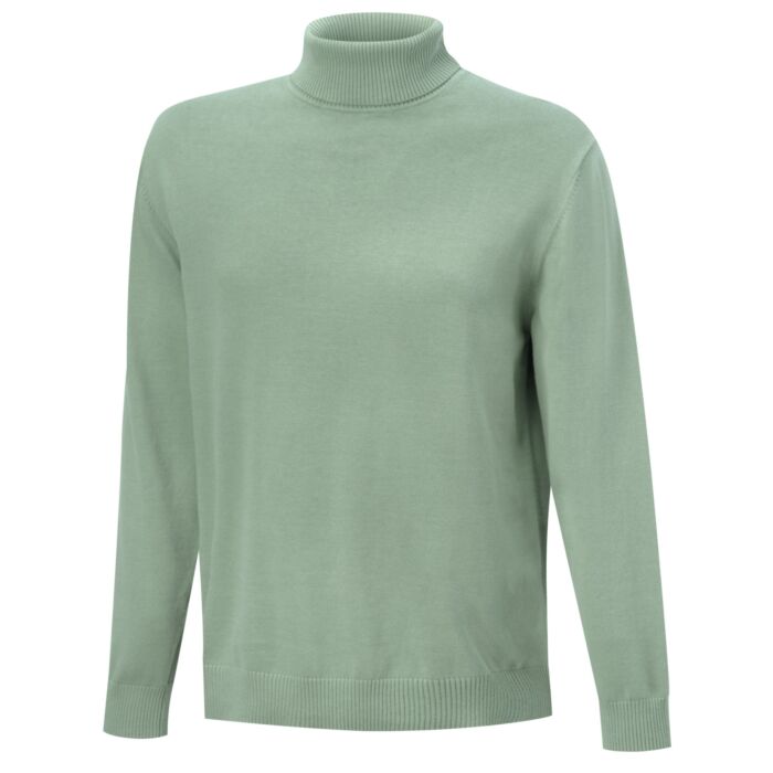 Uni Rollkragenpullover aus Baumwolle