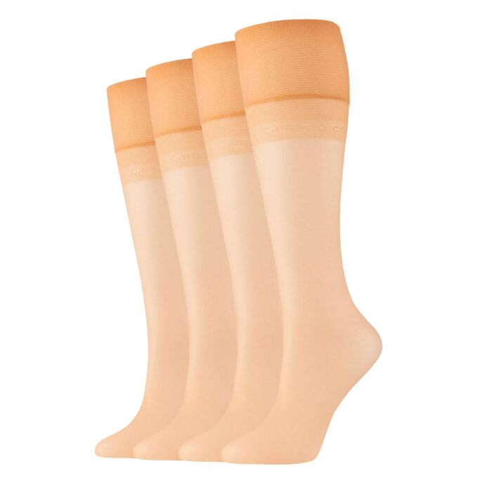Feine Kniestrümpfe 20DEN 4er Pack