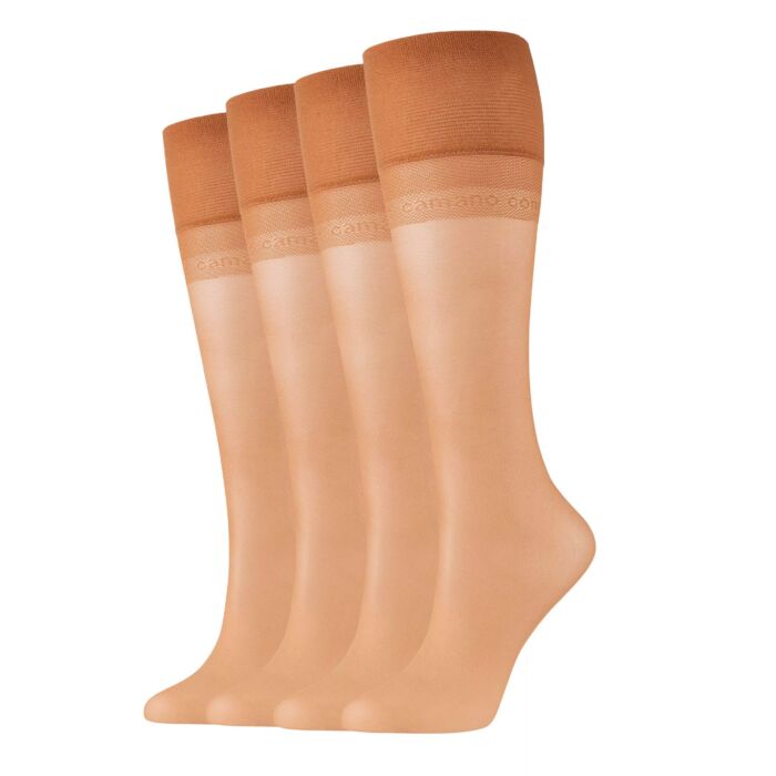 Feine Kniestrümpfe 20DEN 4er Pack