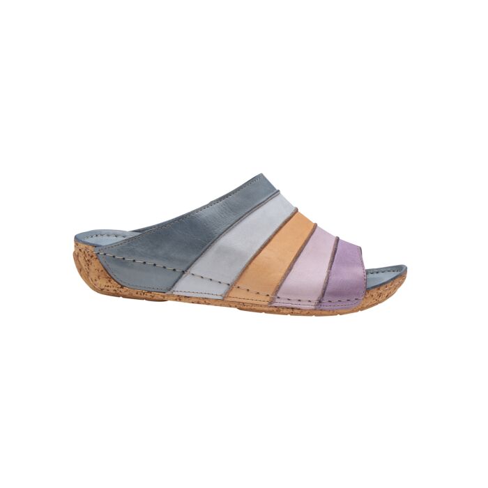 Mule multicolore en cuir Gemini