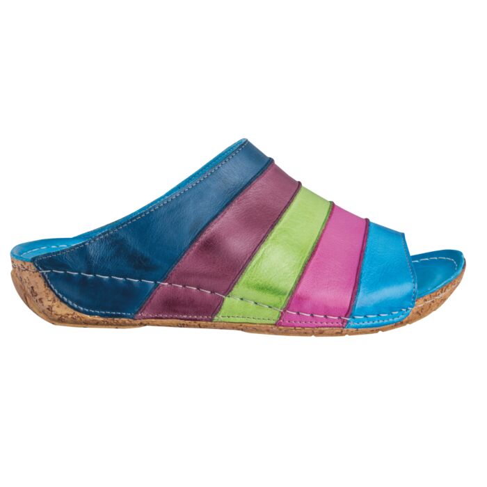 Mule multicolore en cuir Gemini