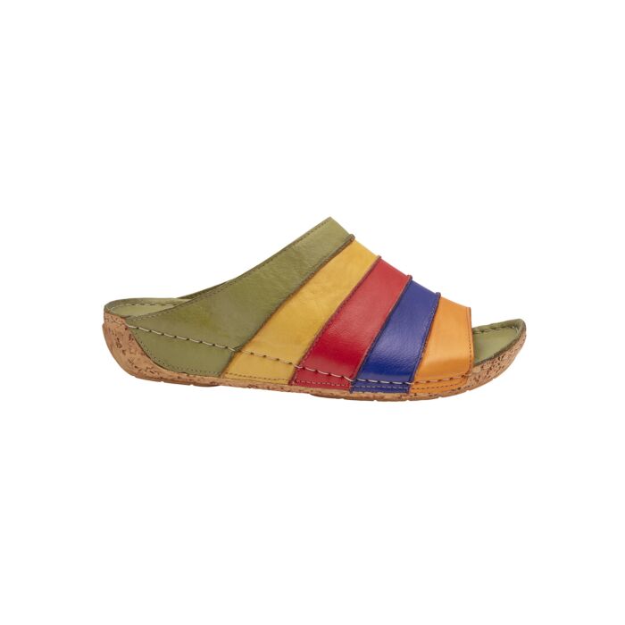 Mule multicolore en cuir Gemini