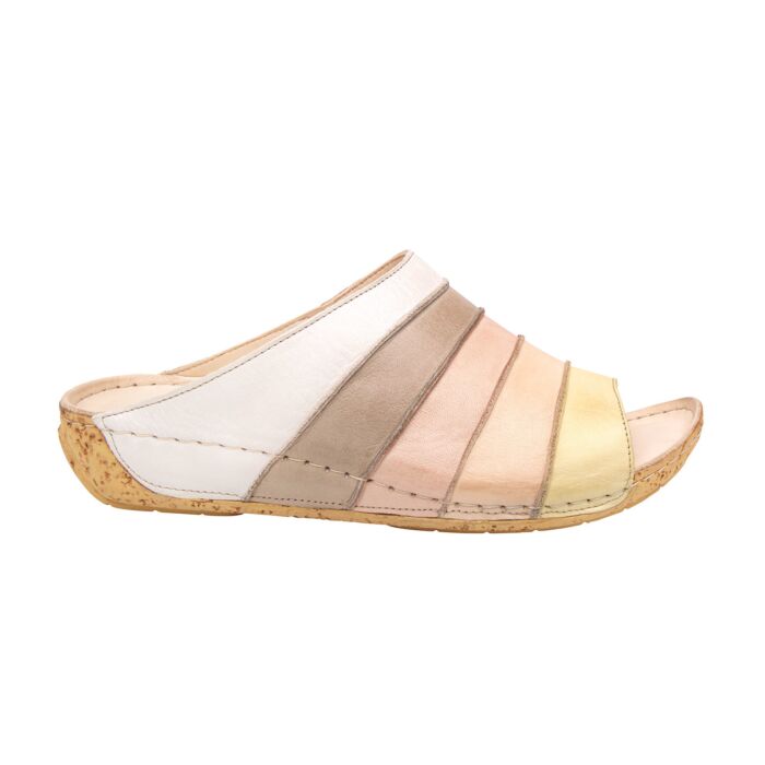 Mule multicolore en cuir Gemini