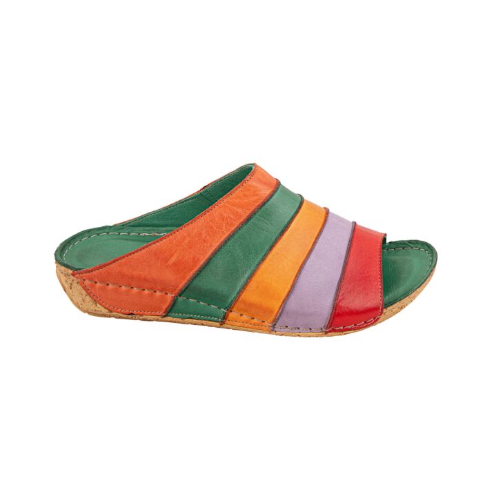 Mule multicolore en cuir Gemini