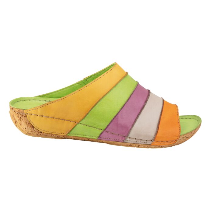 Gemini Pantolette in buntem Farbmix limette