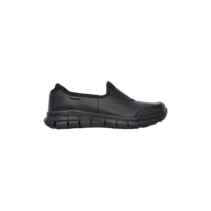 SKECHERS Schlupfschuh aus Leder schwarz