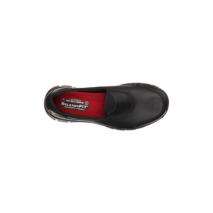 SKECHERS Schlupfschuh aus Leder schwarz