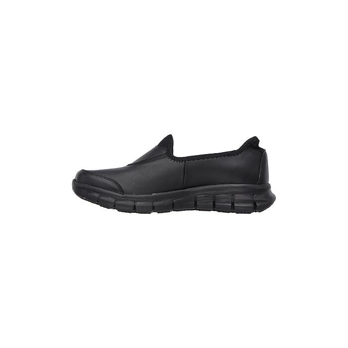 SKECHERS Schlupfschuh aus Leder schwarz