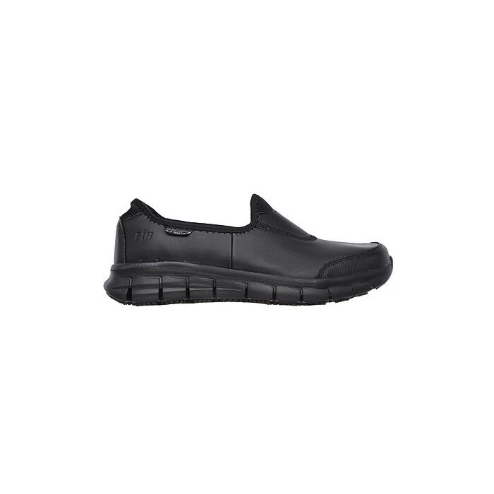 SKECHERS Schlupfschuh aus Leder schwarz