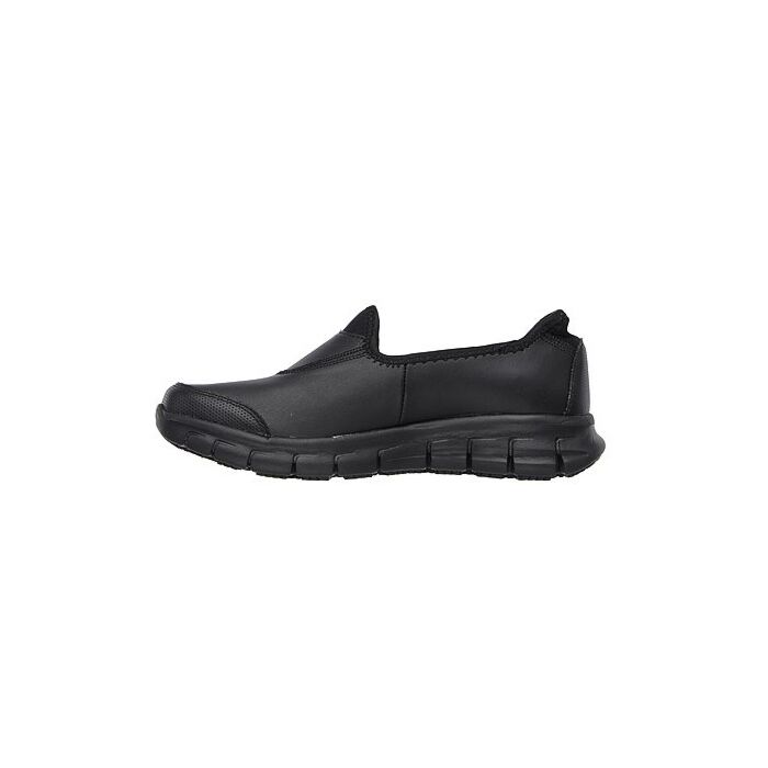 SKECHERS Schlupfschuh aus Leder schwarz