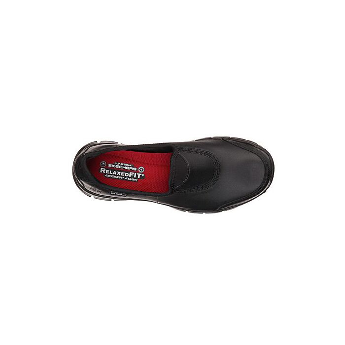 SKECHERS Schlupfschuh aus Leder schwarz