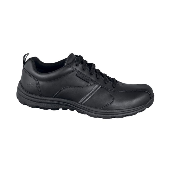 Image of Skechers Leder-Schnürschuh Herren schwarz, 40 bei Lehner Versand Schweiz