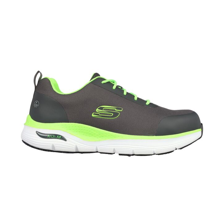 Skechers Work Herren Sicherheitsschuh Arch Fit Ringstap grau-grün