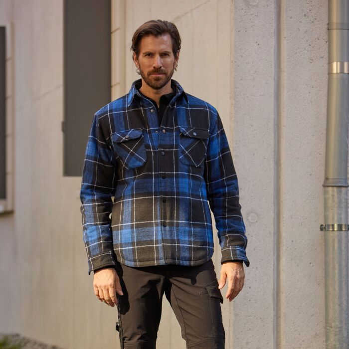 Orix Thermo-Hemd blau-schwarz