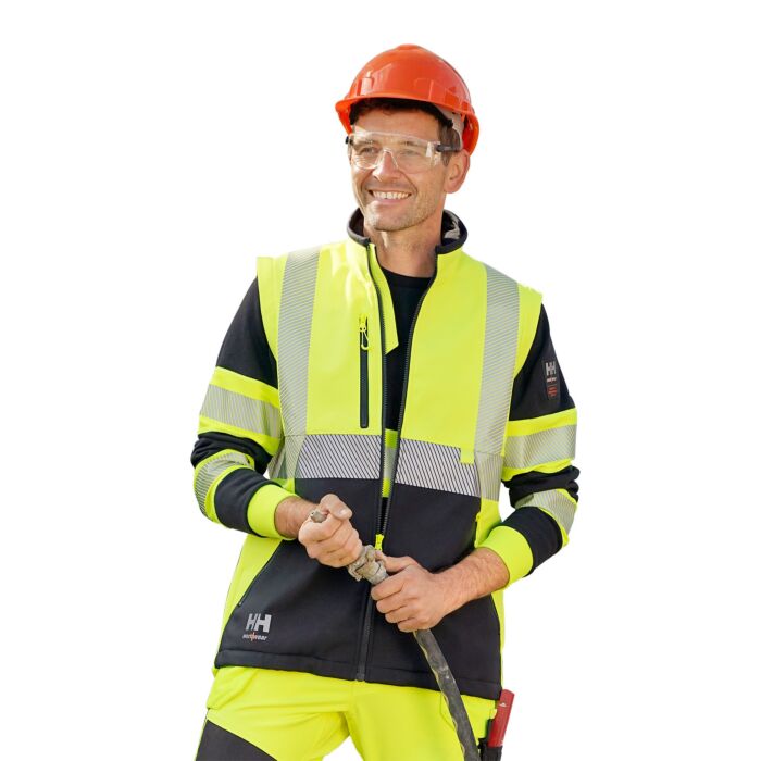 Helly Hansen ICU Sicherheits-Softshell-Jacke gelb-anthrazit