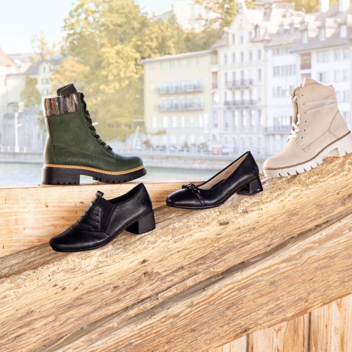 Escarpin Rieker pour dames en cuir lisse souple