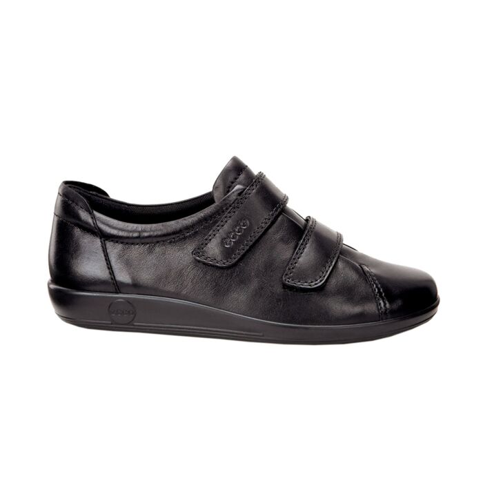 Ecco Damen Klettslipper aus Nappaleder schwarz