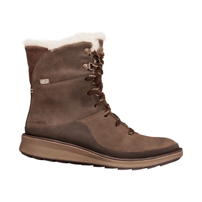 Image of Merrell Tremblant Ezra Lace Polar WP Schnürstiefel für Damen, braun, 40 bei Lehner Versand Schweiz