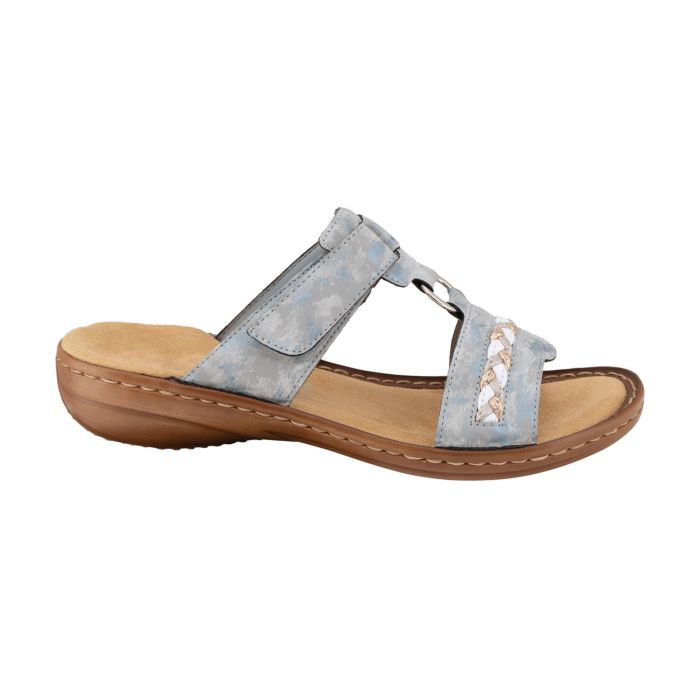 Image of Rieker Mule aus Softmaterial hellblau bei Lehner Versand Schweiz