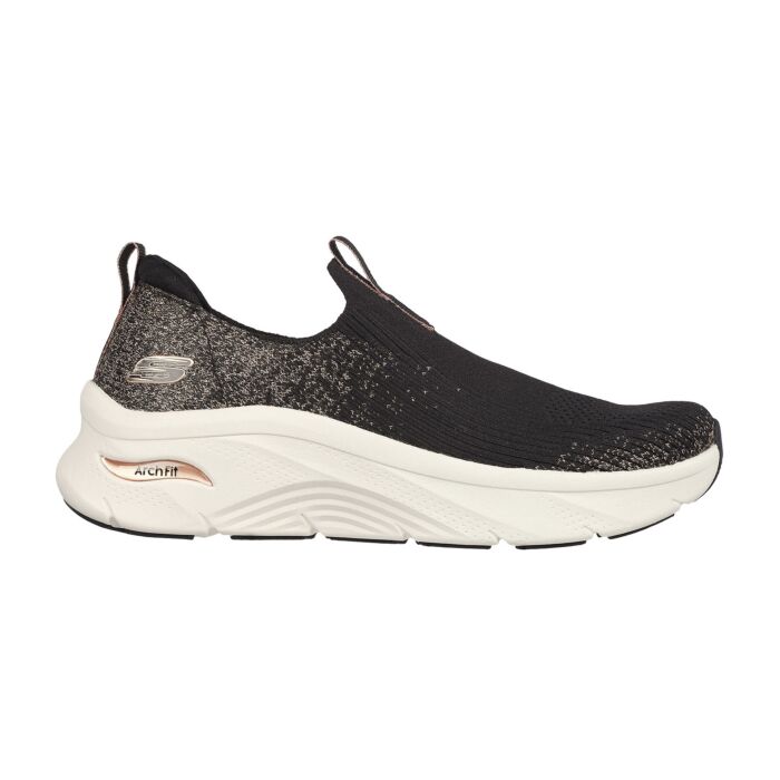 Skechers Schlupfschuh für Damen aus Strick Stretch Fit schwarz