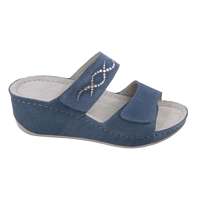 Image of Mule aus Veloursleder blau, 40 bei Lehner Versand Schweiz