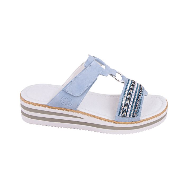 Image of Topaktuelle Rieker Pantolette himmelblau, 40 bei Lehner Versand Schweiz