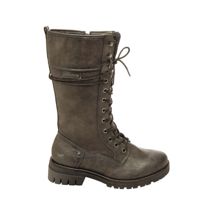 Image of Mustang Schnürstiefelette für Damen aus Softmaterial anthrazit, 37 bei Lehner Versand Schweiz