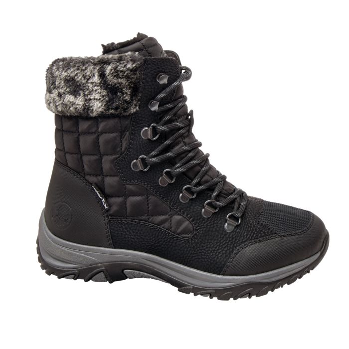 Image of Rieker Schnür-Kurzstiefel mit Wollkragen schwarz, 41 bei Lehner Versand Schweiz