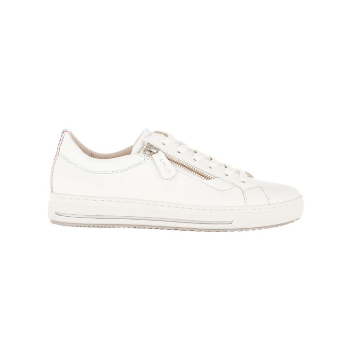 Sportiver Gabor Sneaker aus samtweichem Veloursleder weiss