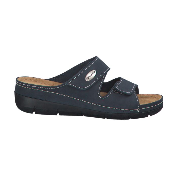 Tamaris Pantolette aus weichem Leder marine