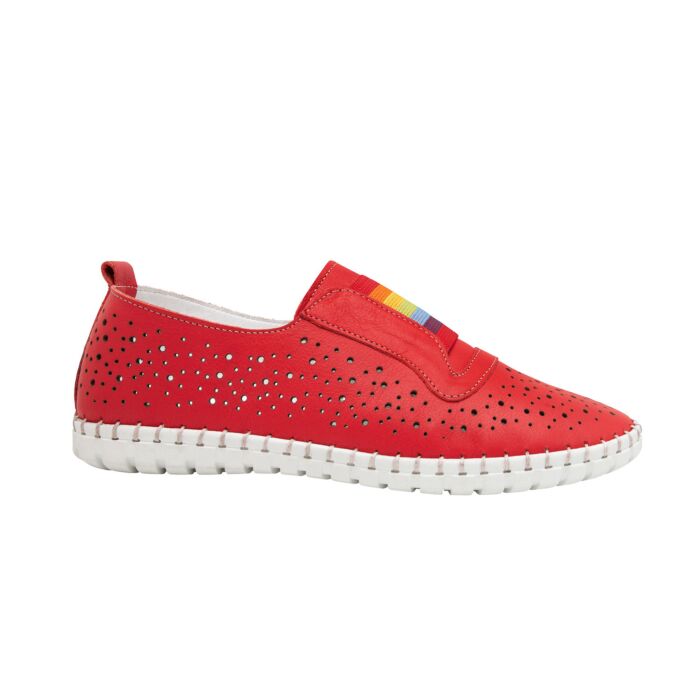 Gemini Schlupfschuh aus Anilinleder rot