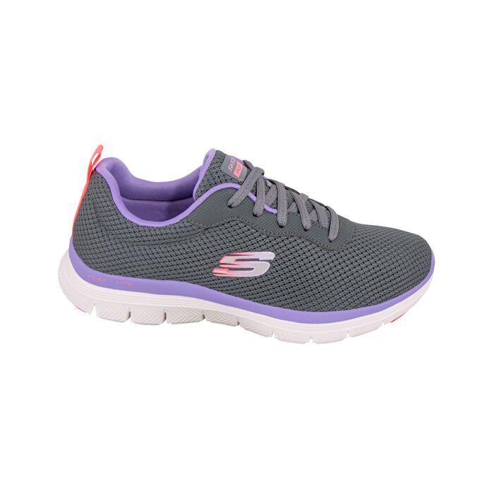 Skechers Flex Appeal 4.0 Schnürschuh für Damen anthrazit