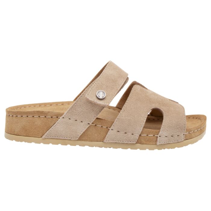 Mubb Pantolette aus Veloursleder für Damen cappuccino