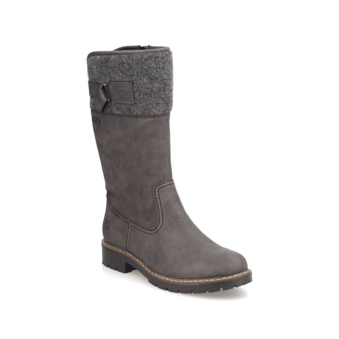 Rieker Allwetterstiefel für Damen aus Softmaterial anthrazit