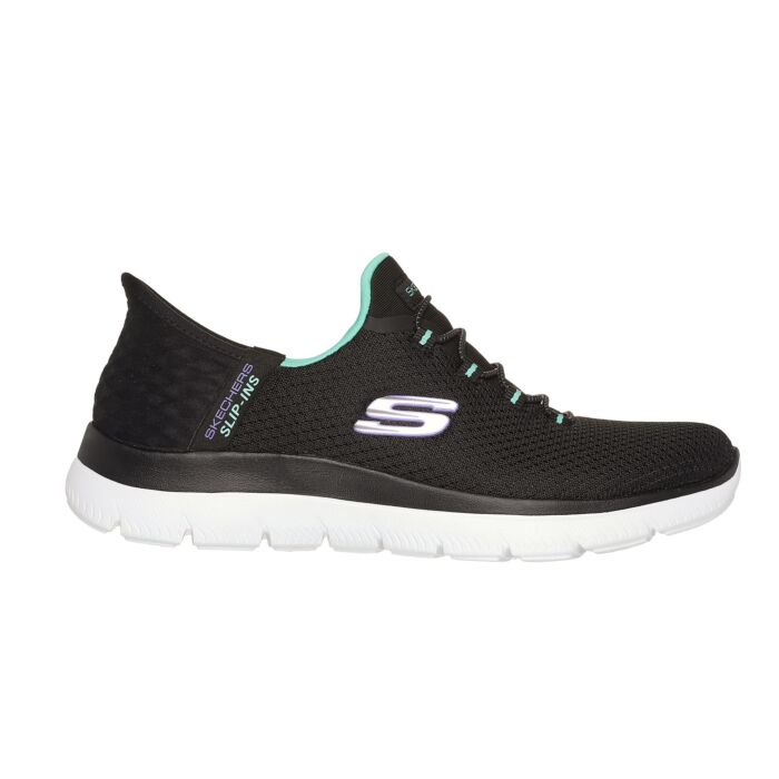 Skechers Slip INS Schlupfschuh für Damen schwarz-weiss
