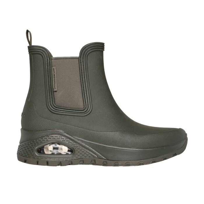 Wasserdichter Skechers UNO Rugged Gummibootie für Damen olive