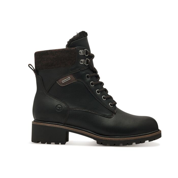 Tamaris Schnürstiefel für Damen aus Textil schwarz
