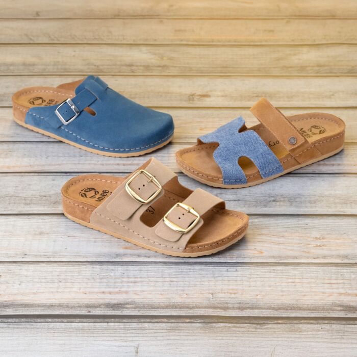 Mule MUBB pour dames en cuir velours