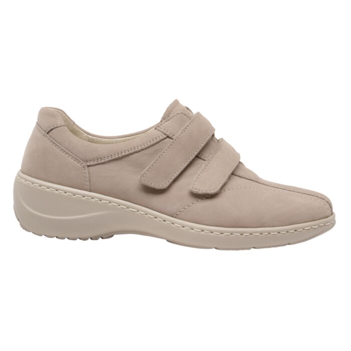 Waldläufer Klettslipper für Damen aus Leder camel