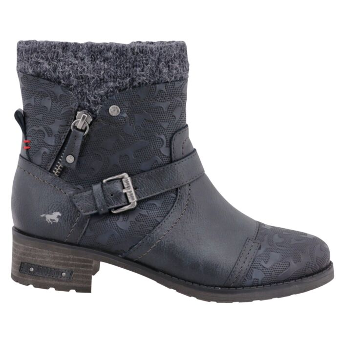 Mustang Stiefelette aus pflegeleichtem Softmaterial-Mix marine
