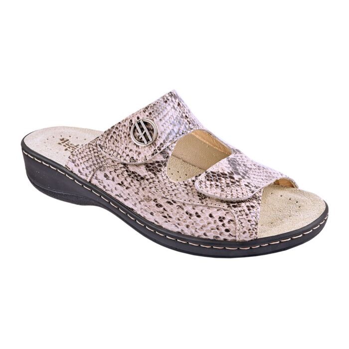 Hickersberger Pantolette mit dem bekannten Kräuter-Fussbett beige