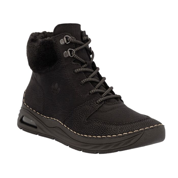 Rieker Schnürstiefelette für Damen schwarz