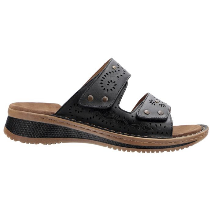 ARA Pantolette aus weichem Glattleder schwarz
