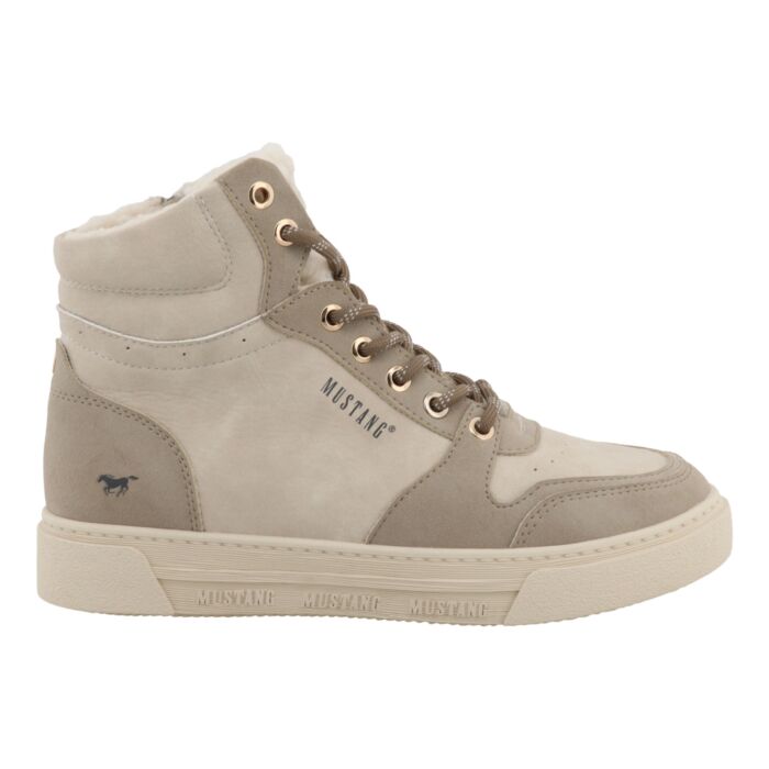 Mustang Mid Cut Sneaker beige