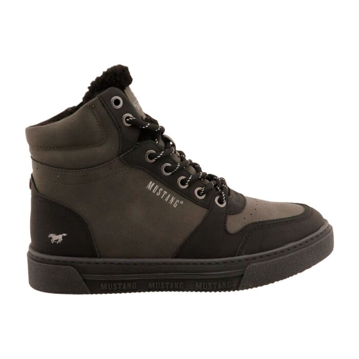 Mustang Mid Cut Sneaker schwarz